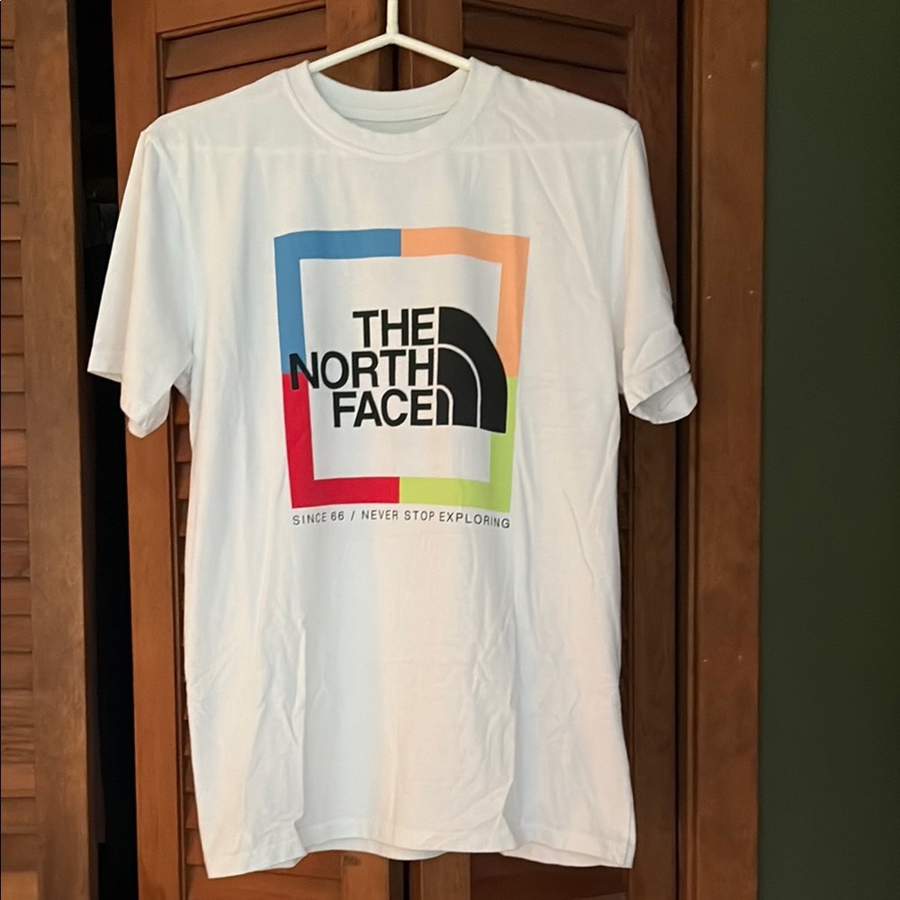 The North Face White Tee with Multicolor Graphic